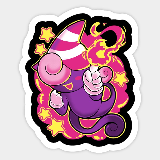 fire mage Sticker by CoinboxTees